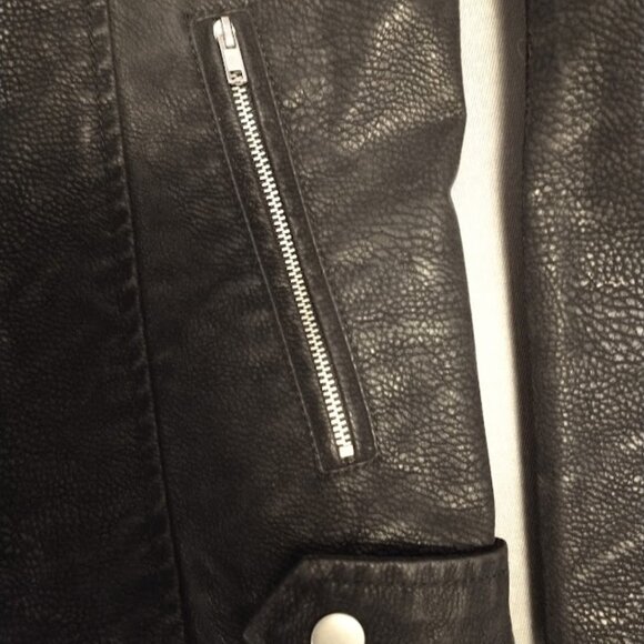 Tribal Biker Jacket Size Small with silver hardware, colour is navy blue - Picture 5 of 10